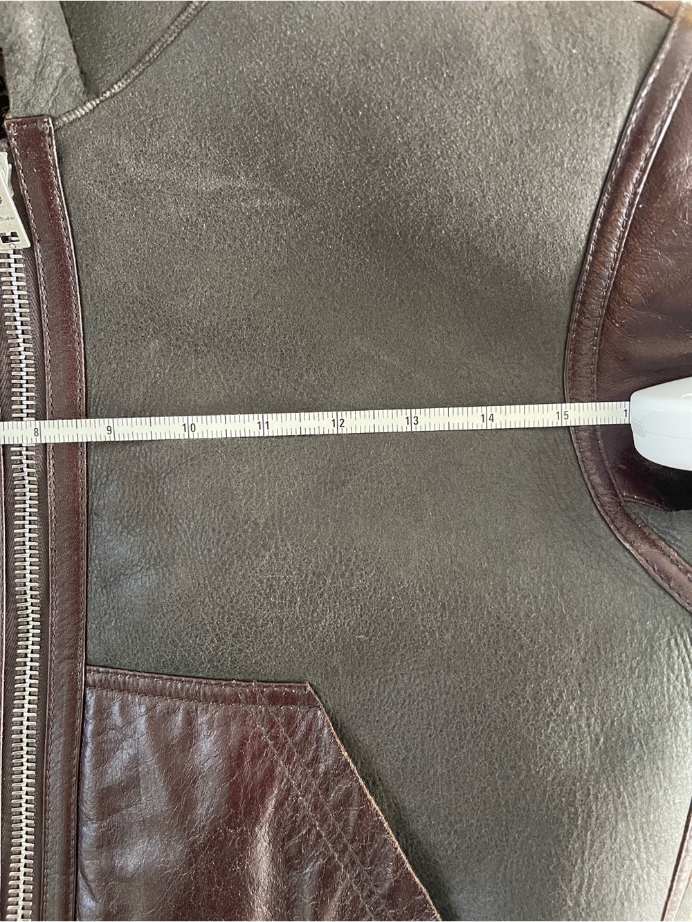 Acne Studios Brown Shearling Leather Jacket - Picture 12 of 14